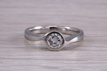 Load image into Gallery viewer, Rub Over Certified Diamond set Twist Shank Solitaire