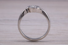 Load image into Gallery viewer, Rub Over Certified Diamond set Twist Shank Solitaire