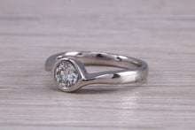 Load image into Gallery viewer, Rub Over Certified Diamond set Twist Shank Solitaire