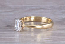 Load image into Gallery viewer, Classic Emerald cut Certified Diamond Solitaire