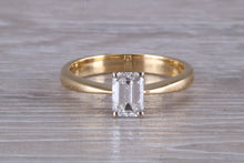 Load image into Gallery viewer, Classic Emerald cut Certified Diamond Solitaire