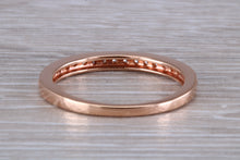 Load image into Gallery viewer, Round cut Diamond set 18ct Rose Gold Band