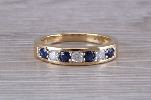 Traditional Sapphire and Diamond Eternity Ring