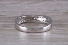 Load image into Gallery viewer, Diamond Crossover set White Gold Ring