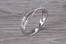 Load image into Gallery viewer, Diamond Crossover set White Gold Ring