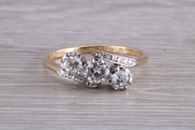 Load image into Gallery viewer, Half carat Diamond set Trilogy on a Twist Shank Ring
