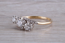 Load image into Gallery viewer, Half carat Diamond set Trilogy on a Twist Shank Ring