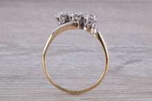 Load image into Gallery viewer, Half carat Diamond set Trilogy on a Twist Shank Ring