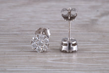 Load image into Gallery viewer, Diamond Cluster set White Gold Stud Earrings