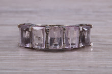 Load image into Gallery viewer, Five stone Morganite set White Gold Ring