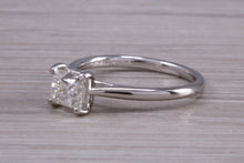 Load image into Gallery viewer, One carat Square Princess cut Moissanite Diamond Solitaire