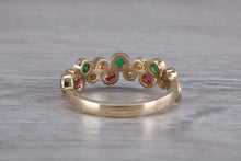 Load image into Gallery viewer, Multi Gemstone set Yellow Gold Ring