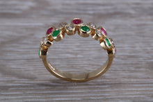 Load image into Gallery viewer, Multi Gemstone set Yellow Gold Ring