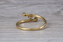 Load image into Gallery viewer, Trilogy Diamond Crossover set Yellow Gold Ring