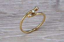 Load image into Gallery viewer, Trilogy Diamond Crossover set Yellow Gold Ring