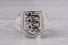 Load image into Gallery viewer, England Foot Ball Team Signet Ring, Made from solid cast Silver