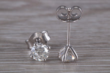 Load image into Gallery viewer, Timeless One carat Diamond Solitaire Stud Earrings