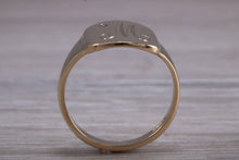 Load image into Gallery viewer, Diamond set and Personalised Yellow Gold Signet Ring