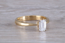 Load image into Gallery viewer, Classic Emerald cut Certified Diamond Solitaire
