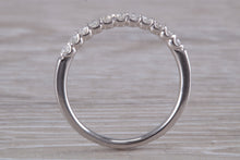 Load image into Gallery viewer, Half Circle Diamond set White Gold Band