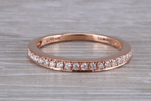 Load image into Gallery viewer, Round cut Diamond set 18ct Rose Gold Band