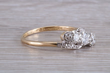 Load image into Gallery viewer, Half carat Diamond set Trilogy on a Twist Shank Ring
