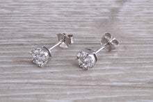 Load image into Gallery viewer, Diamond Cluster set White Gold Stud Earrings