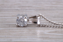 Load image into Gallery viewer, Simple Diamond Solitaire set White Gold Necklace