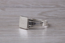 Load image into Gallery viewer, Square Faced Signet Ring in Sterling Silver