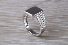 Load image into Gallery viewer, Sterling Silver Signet Ring, Free Engraving