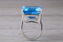 Load image into Gallery viewer, Very Large 38 carat Electric Blue Topaz Statement Ring