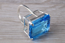 Load image into Gallery viewer, Very Large 38 carat Electric Blue Topaz Statement Ring