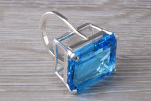 Load image into Gallery viewer, Very Large 51 carat Electric Blue Topaz Statement Ring