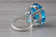 Load image into Gallery viewer, Very Large 47 carat Swiss Blue Topaz Statement Ring