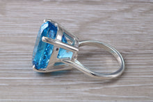 Load image into Gallery viewer, Very Large 36 carat Swiss Blue Topaz Ring