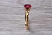 Load image into Gallery viewer, One carat Oval cut Ruby set Tree Branch Solitaire