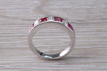 Load image into Gallery viewer, Stunning Ruby and Diamond set 18ct White Gold Band