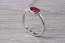 Load image into Gallery viewer, 1.25 carat Oval cut Ruby set 18ct White Gold Solitaire