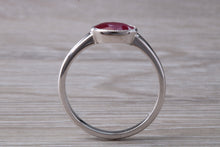 Load image into Gallery viewer, 1.25 carat Oval cut Ruby set 18ct White Gold Solitaire