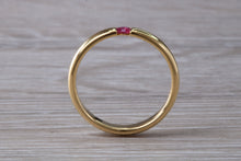 Load image into Gallery viewer, Tension set Natural Ruby Gold Band