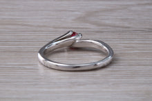 Load image into Gallery viewer, Simple and Dainty Ruby set Twit Shank Solitaire