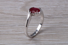 Load image into Gallery viewer, Oval cut Ruby set Crossover Ring