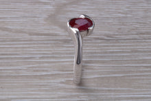 Load image into Gallery viewer, Oval cut Ruby set Crossover Ring