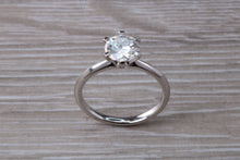 Load image into Gallery viewer, The Ultimate 1.25ct Hearts and Arrows Moissanite Diamond set Platinum Solitaire