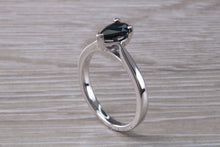 Load image into Gallery viewer, Pear Drop cut Blue Sapphire Platinum Solitaire
