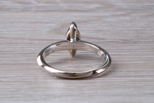 Load image into Gallery viewer, Marquise cut blue Sapphire set 18ct White Gold Ring