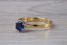 Load image into Gallery viewer, Natural Iolite Gemstone Solitaire Ring. 18ct Yellow and White Gold. Ideal birthday or Anniversary Gift, Promise,Dress or Statement Ring.