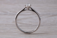 Load image into Gallery viewer, Minimalist Marquise cut Diamond set Platinum Solitaire