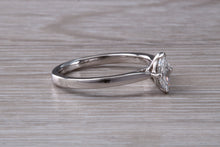 Load image into Gallery viewer, Minimalist Marquise cut Diamond set Platinum Solitaire