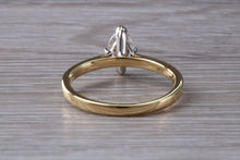 Load image into Gallery viewer, Half carat Marquise cut Certified Diamond set Gold Solitaire